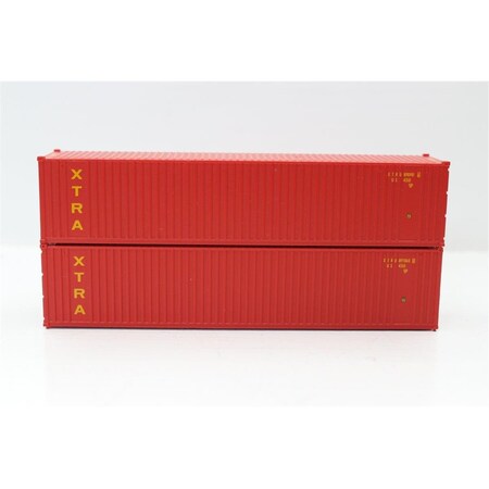 Jacksonville Terminal N Scale XTRA 40 ft. Container - Pack of 2 JTC405608